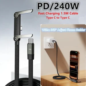 Type C Fast Charging Foldable Phone Cable