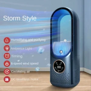 Portable USB Air Cooler Leafless Electric Fan