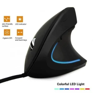 Wired Right Hand Vertical RGB Mouse Ergonomic Gaming Mouse